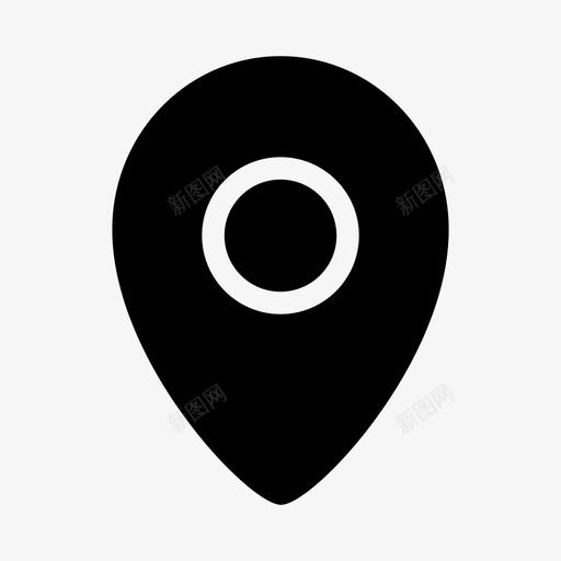 打开位置圆圈地图图标svg_新图网 https://ixintu.com 图钉 圆圈 地图 地图图钉 打开位置