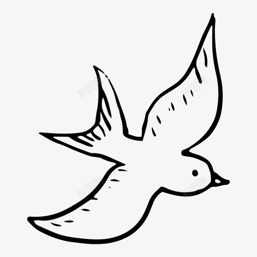 鸟动物苍蝇图标svg_新图网 https://ixintu.com 动物 苍蝇 鸟