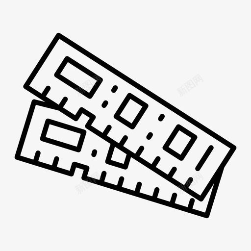 随机存取存储器电脑电脑晶片图标svg_新图网 https://ixintu.com 电脑 电脑晶片 电脑记忆体 电脑零件 资讯科技 随机存取存储器