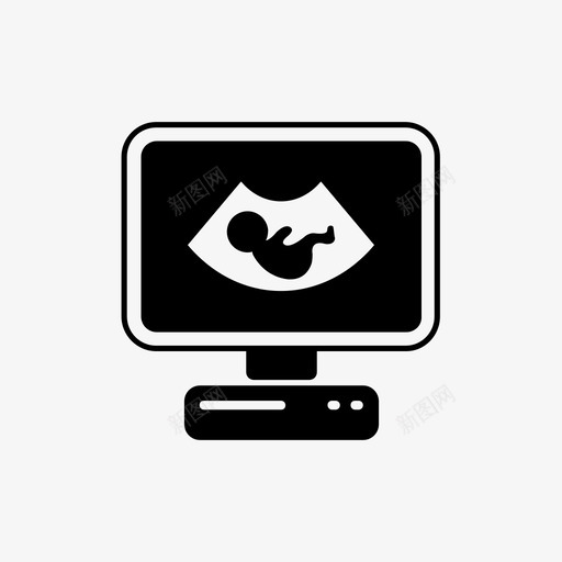 超声妊娠生态造影图标svg_新图网 https://ixintu.com 妊娠 生态造影 超声