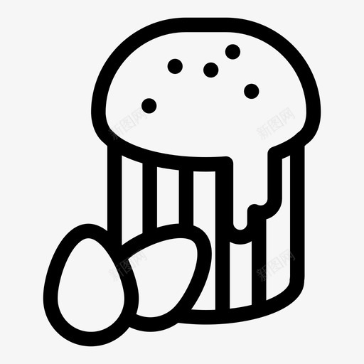 复活节蛋糕宗教宗教食品图标svg_新图网 https://ixintu.com 复活节蛋糕 宗教 宗教食品