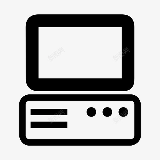 电脑台式机家用电脑图标svg_新图网 https://ixintu.com 个人电脑 台式机 家用电脑 工作站 电脑