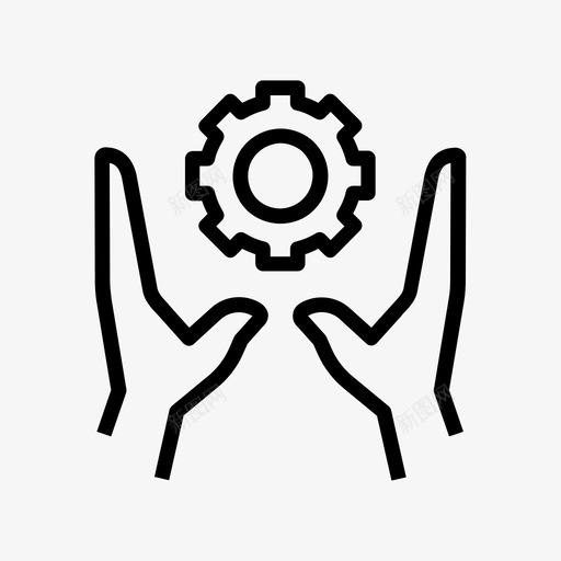 技术支持协助管理图标svg_新图网 https://ixintu.com 协助 技工 技术支持 支持和协助 管理