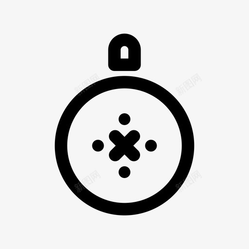 圣诞饰品球圣诞树球图标svg_新图网 https://ixintu.com 冬天 圣诞快乐 圣诞树球 圣诞饰品 球