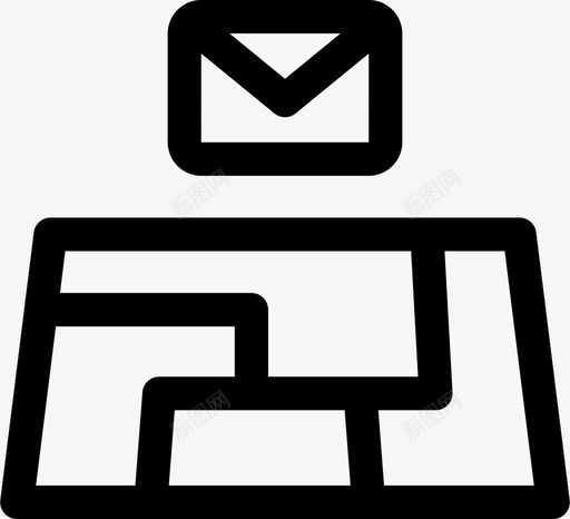信件送货地点图标svg_新图网 https://ixintu.com 信件 信息 全球物流 地图 地点 运输 送货