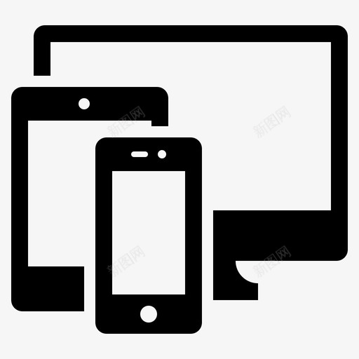 响应式设备pc图标svg_新图网 https://ixintu.com pc 响应式设计 平板电脑 智能手机 设备 设备响应式webv2字形