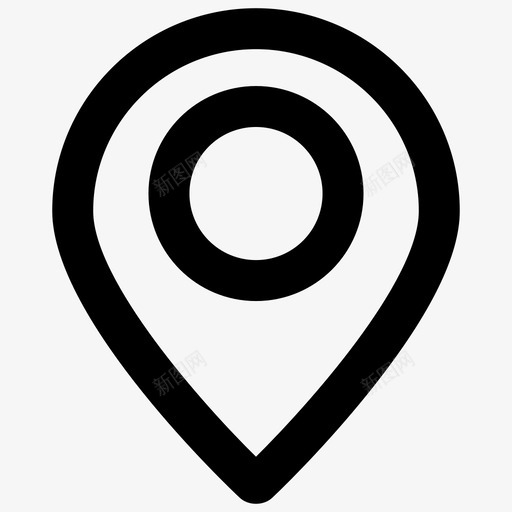 位置地图大头针图标svg_新图网 https://ixintu.com 位置 地图 地点 大头针