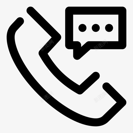 电话电话等待语音信箱图标svg_新图网 https://ixintu.com 接口间隙大 电话 电话等待 语音信箱