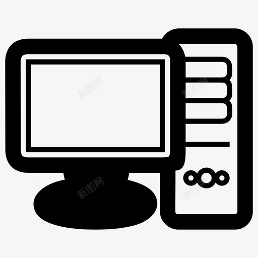 电脑台式机电子图标svg_新图网 https://ixintu.com it pc电脑 台式机 游戏 电子 电脑