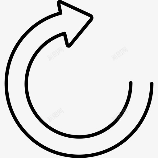 圆形顺时针箭头超薄轮廓标志箭头物流超薄图标svg_新图网 https://ixintu.com 圆形顺时针箭头超薄轮廓标志 物流超薄 箭头
