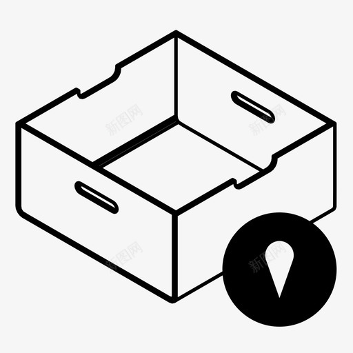 玩具盒送货导航图标svg_新图网 https://ixintu.com 地点 导航 玩具盒 盒子 订单跟踪 跟踪订单 送货