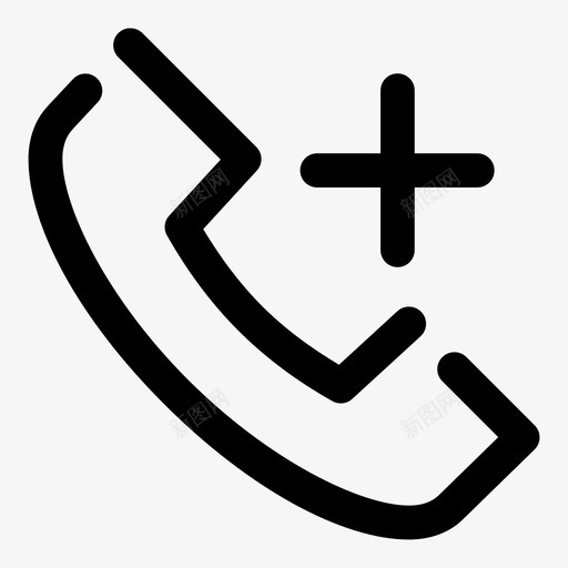 添加呼叫添加联系人电话呼叫图标svg_新图网 https://ixintu.com 接口间隙大 添加呼叫 添加联系人 电话呼叫