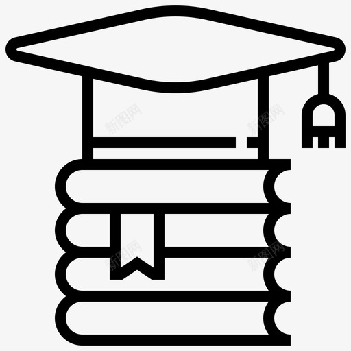 书籍教育研究生图标svg_新图网 https://ixintu.com 书籍 学习 学校 教育 知识 研究生