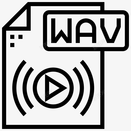 文件类型文档图标svg_新图网 https://ixintu.com wav 文件类型 文档 设计