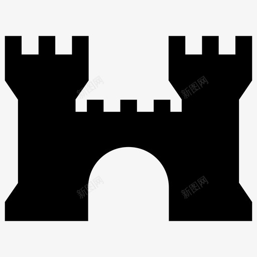 城堡遗产历史图标svg_新图网 https://ixintu.com 历史 城堡 塔楼 赌场 遗产