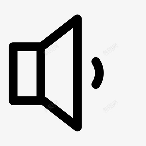声音低音频音量图标svg_新图网 https://ixintu.com 基本用户界面图标 声音低 音量 音量降低 音频