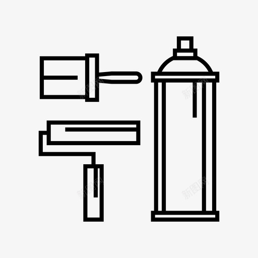 油漆刷子画笔图标svg_新图网 https://ixintu.com 刷子 努力工作 喷雾 油漆 滚筒 画笔