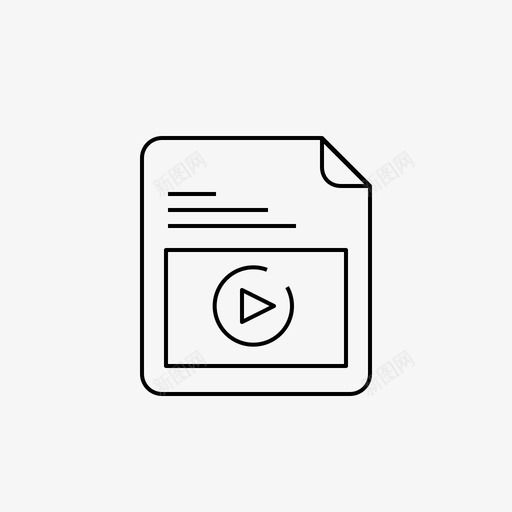 媒体文件文档音乐图标svg_新图网 https://ixintu.com 媒体文件 文档 混合网络图标 视频 音乐