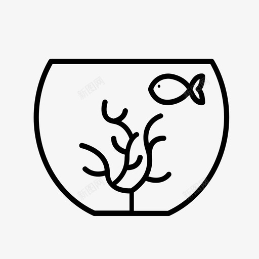 水族馆鱼鱼缸图标svg_新图网 https://ixintu.com 宠物 水族馆 海洋 鱼 鱼缸