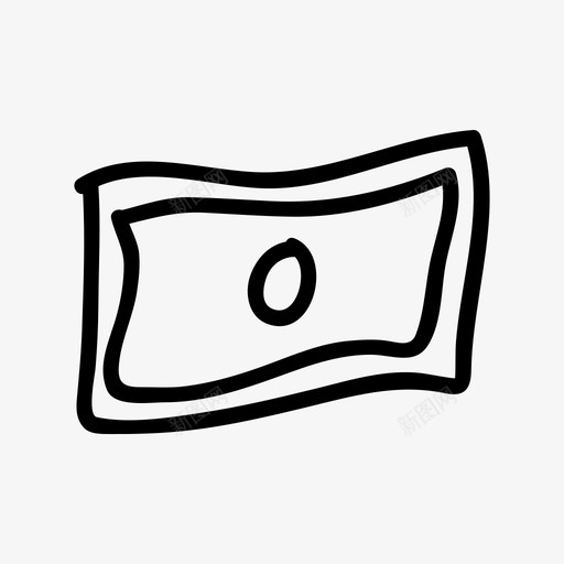 现金银行票据货币图标svg_新图网 https://ixintu.com 手绘贸易图标 现金 货币 贸易 金融 银行票据