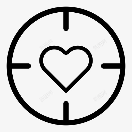 爱的目标心的目标目标群体图标svg_新图网 https://ixintu.com 心的目标 爱的目标 目标群体