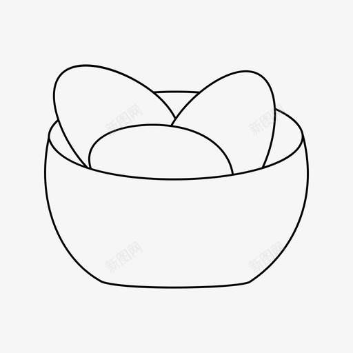 篮子里的鸡蛋复活节吃图标svg_新图网 https://ixintu.com 吃 吃饭 复活节 度假 篮子里的鸡蛋