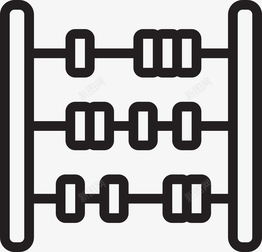 算盘教育学习图标svg_新图网 https://ixintu.com 学习 教育 教育和学习 数学 算盘