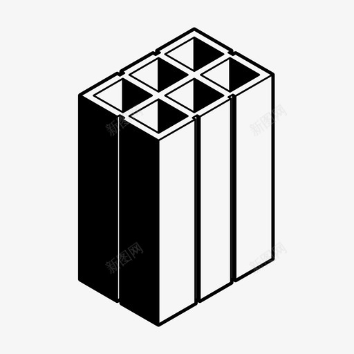 砖建筑墙图标svg_新图网 https://ixintu.com 墙 建筑 砖