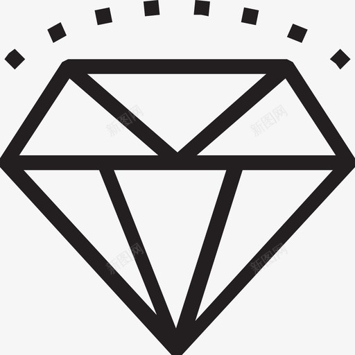 钻石辉煌宝石图标svg_新图网 https://ixintu.com 夏普图标24像素网格1倍笔划 宝石 珍贵 珠宝 辉煌 钻石 闪耀