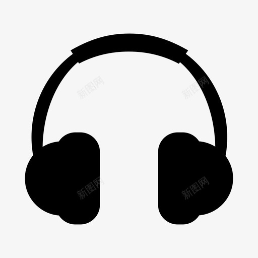 听音乐戴耳机图标svg_新图网 https://ixintu.com 听音乐 戴耳机