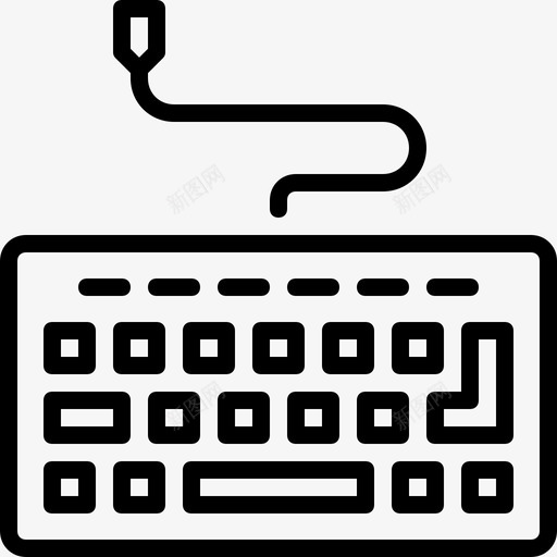 键盘组件计算机图标svg_新图网 https://ixintu.com 控制器 电子 电子产品线 组件 计算机 键盘