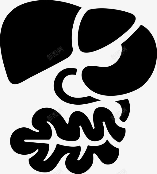 胃结肠消化系统图标svg_新图网 https://ixintu.com 保健 消化系统 结肠 肠胃 肠道 胃