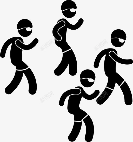 游泳运动员马拉松跑步图标svg_新图网 https://ixintu.com 冲刺 游泳运动员 跑步 铁人三项 马拉松