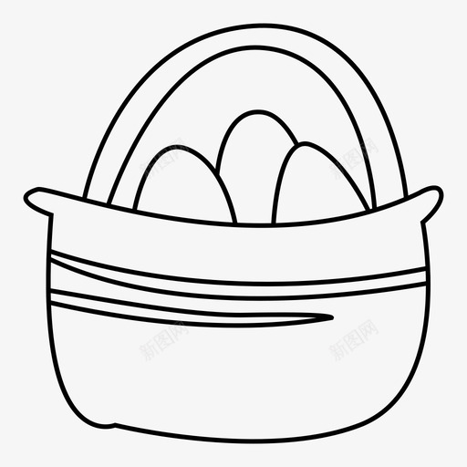 篮子提篮巧克力图标svg_新图网 https://ixintu.com 复活节 巧克力 提篮 篮子 野餐