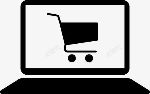 网上购物购物车网上商店图标svg_新图网 https://ixintu.com 网上商店 网上购物 购物车