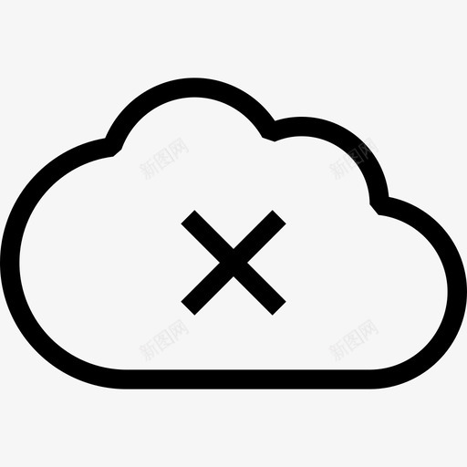云同步失败云取消没有空间图标svg_新图网 https://ixintu.com sharpicons24px网格1px笔划 上传失败 云取消 云同步失败 没有空间