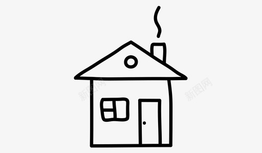 房子小屋达卡图标svg_新图网 https://ixintu.com 家 小屋 房子 手绘 花园 达卡
