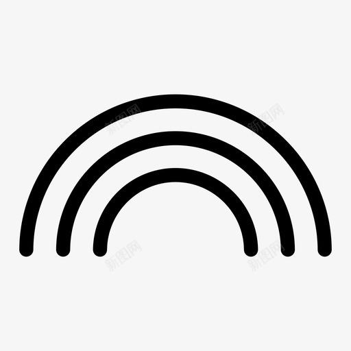 彩虹瀑布春天图标svg_新图网 https://ixintu.com 天气 彩虹 春天 瀑布
