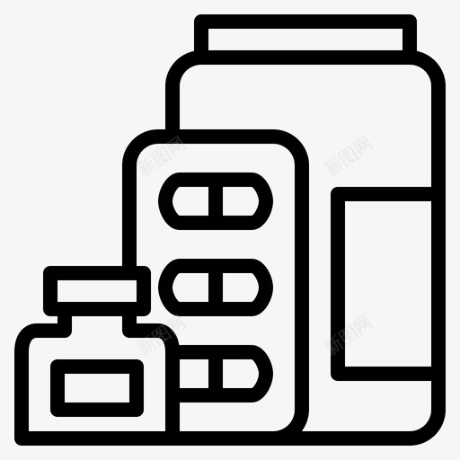 维生素和补充剂健康药物图标svg_新图网 https://ixintu.com 健康 维生素和补充剂 美容时尚 药丸 药物