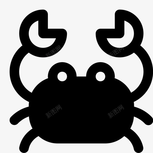 螃蟹动物海洋生物微小固体图标svg_新图网 https://ixintu.com 动物 海洋生物微小固体 螃蟹