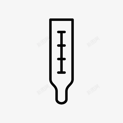 体温计气候测量图标svg_新图网 https://ixintu.com 体温计 医疗 气候 测量