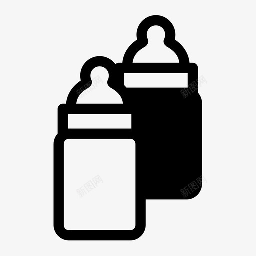 奶瓶喂养食物图标svg_新图网 https://ixintu.com 喂养 奶瓶 牛奶 食物
