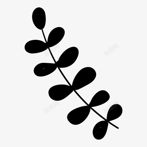 树枝树叶自然图标svg_新图网 https://ixintu.com 树叶 树枝 植物 自然