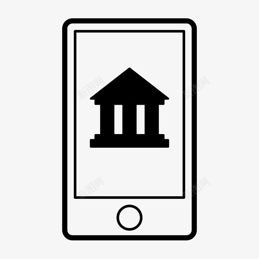 手机银行钱电话图标svg_新图网 https://ixintu.com 手机银行 收款 电话 钱 隐私