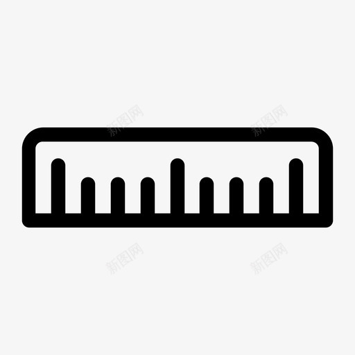 尺子英寸刻度图标svg_新图网 https://ixintu.com 刻度 尺子 尺寸 工具 英寸