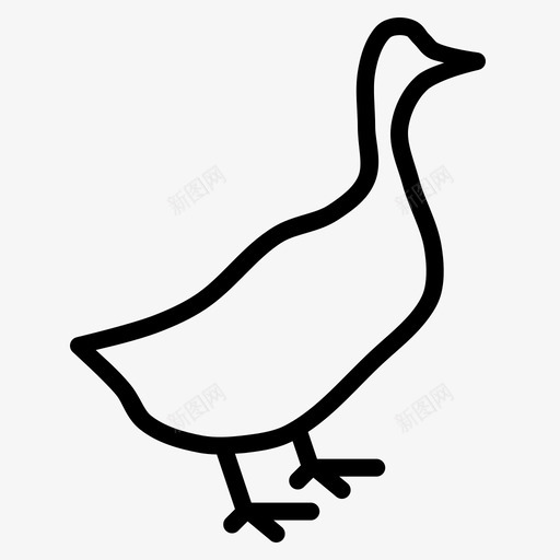 鸭动物鸟图标svg_新图网 https://ixintu.com 农业 动物 家禽 肉 鸟 鸭