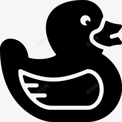 橡胶鸭浴缸浴室图标svg_新图网 https://ixintu.com 卫生间 橡胶鸭 浴室 浴室物品实心 浴缸 玩具