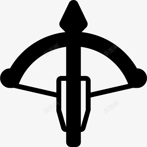弩箭防御图标svg_新图网 https://ixintu.com 弩 武器 武器固体收集 箭 防御