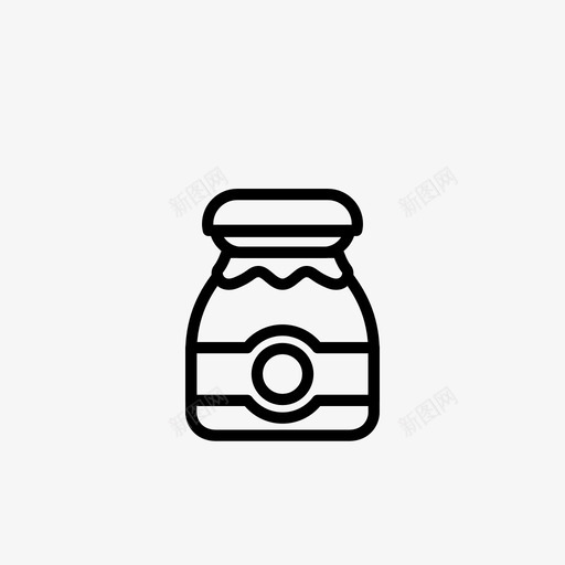 玻璃瓶蜂蜜果酱图标svg_新图网 https://ixintu.com 果酱 玻璃瓶 罐子 蜂蜜 食品饮料