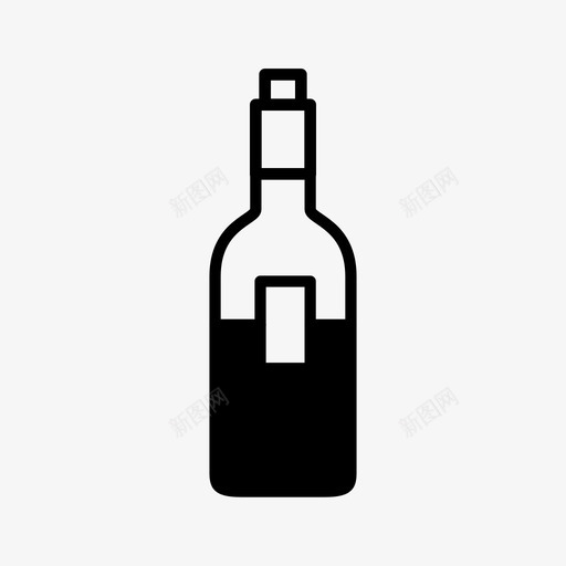 酒瓶酒精玻璃瓶图标svg_新图网 https://ixintu.com 玻璃瓶 酒瓶 酒精 食品饮料